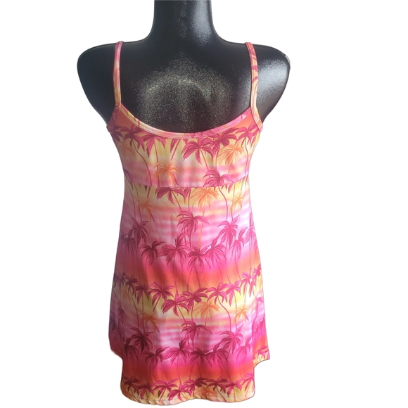 O'Neill Tropical Pink And Orange Dress M - Picture 6 of 7
